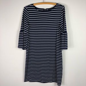 White House Black Market Striped Bell Dress 640